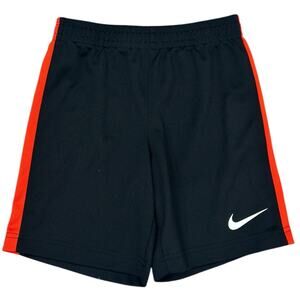NIKE Boys Black and Orange Mesh Shorts Size 7